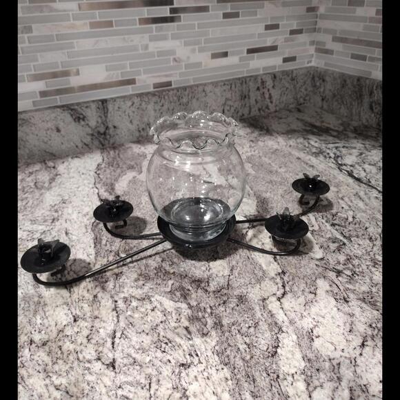 Vintage Wrought Iron Candelabra Candle Holder Lighting